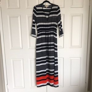 Michael Kors full length swim cover up. V neck with drawstring waist.